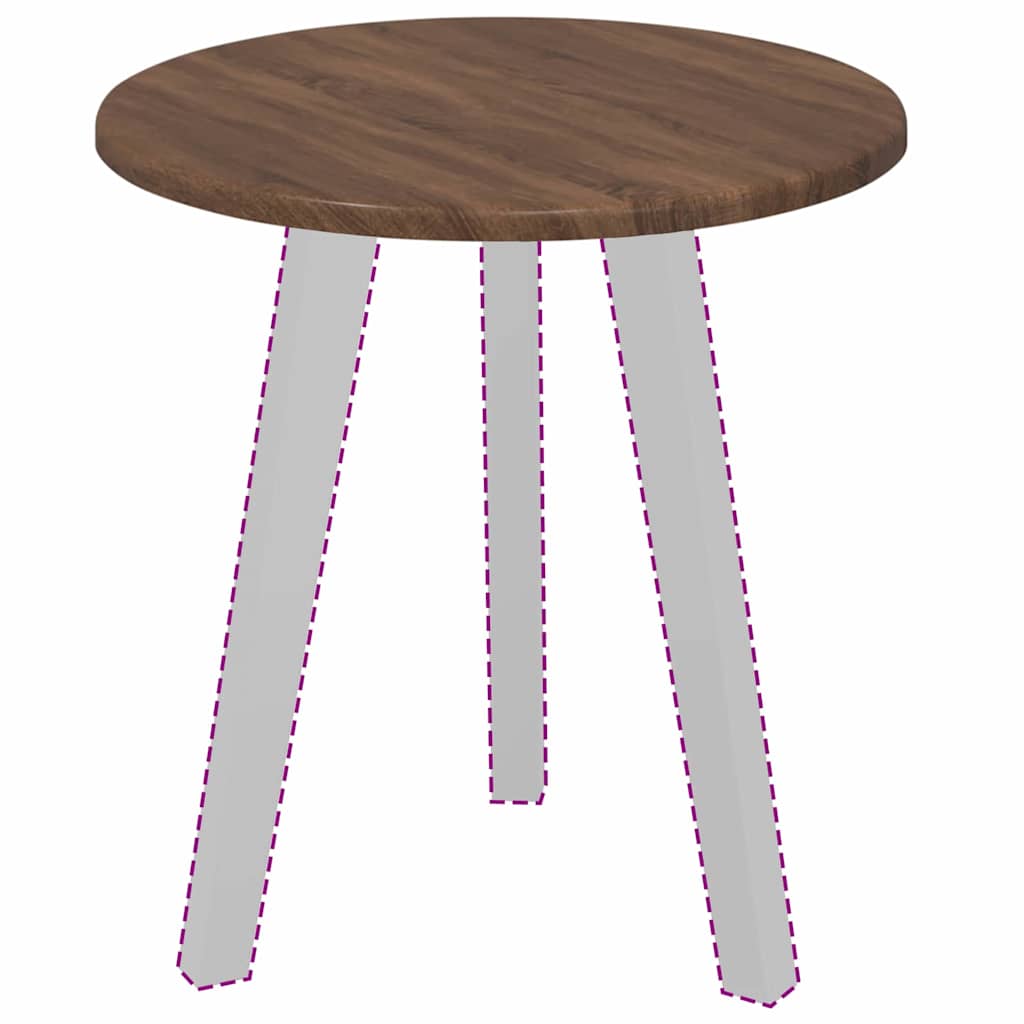 Tafelblad bruin eikenkleur Ø 40 x 1,5 cm Bewerkt hout is nu te koop bij PeponiXL, paradijselijk wonen!