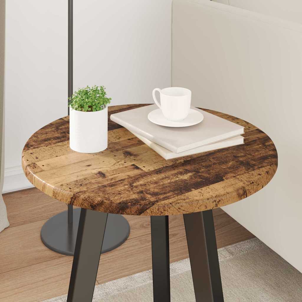 Tafelblad Oud hout Ø 40 x 1,5 cm Bewerkt hout is nu te koop bij PeponiXL, paradijselijk wonen!
