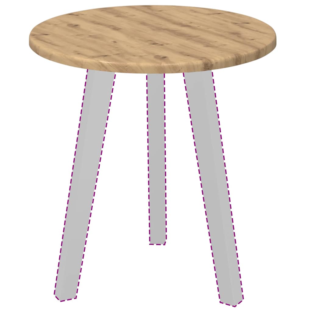 Tafelblad artisanaal eikenkleurig Ø 40 x 1,5 cm Bewerkt hout is nu te koop bij PeponiXL, paradijselijk wonen!