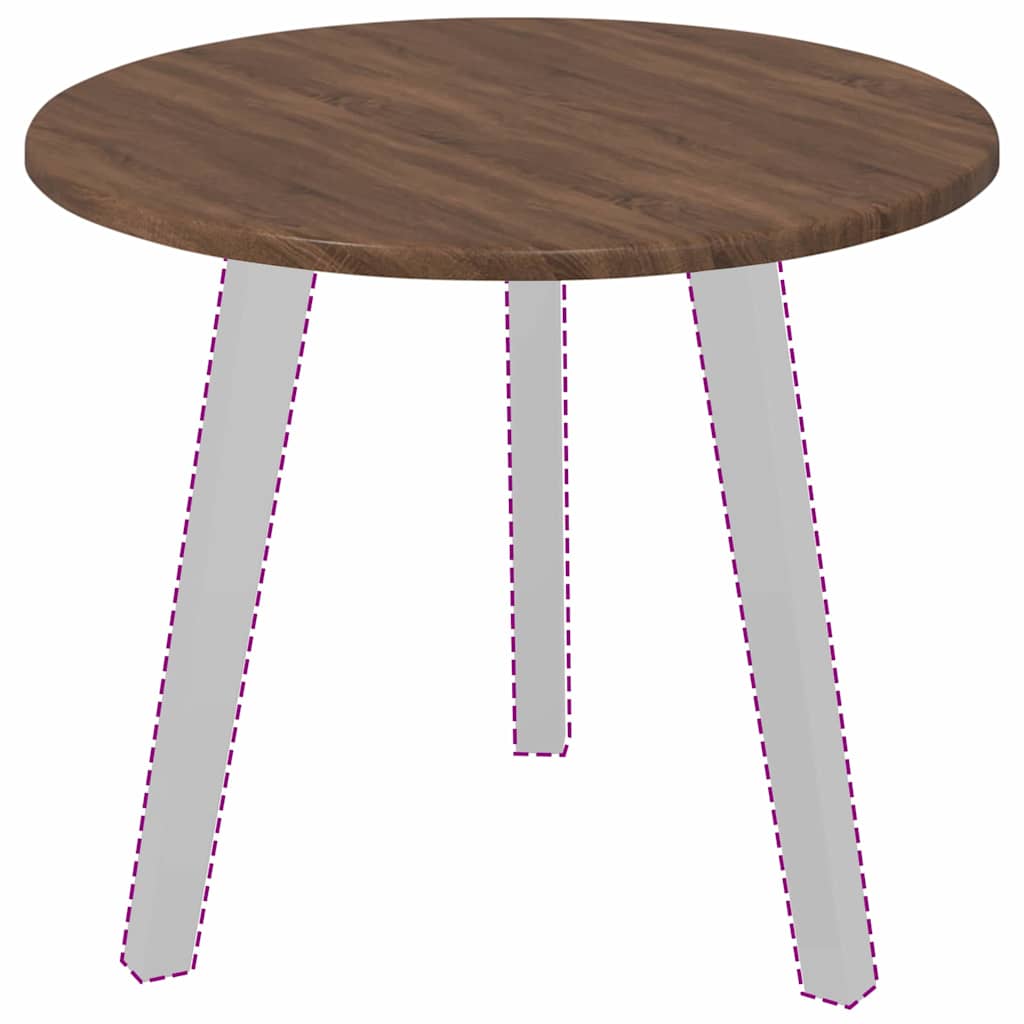 Tafelblad bruin eikenkleur Ø 50 x 1,5 cm Bewerkt hout is nu te koop bij PeponiXL, paradijselijk wonen!