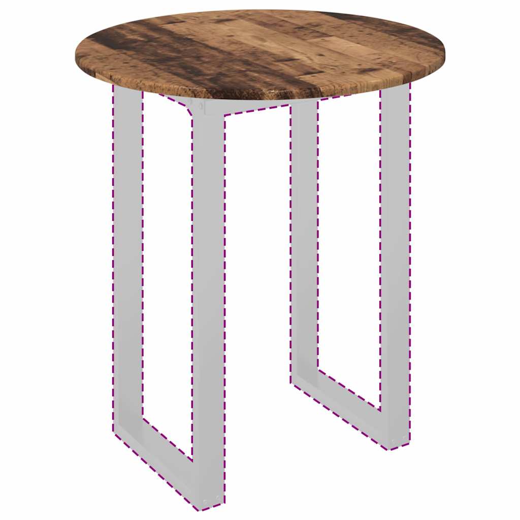 Tafelblad Oud hout Ø 60 x 1,5 cm Bewerkt hout is nu te koop bij PeponiXL, paradijselijk wonen!