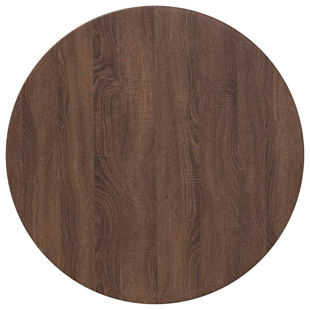 Tafelblad bruin eikenkleur Ø 70 x 1,5 cm Bewerkt hout is nu te koop bij PeponiXL, paradijselijk wonen!