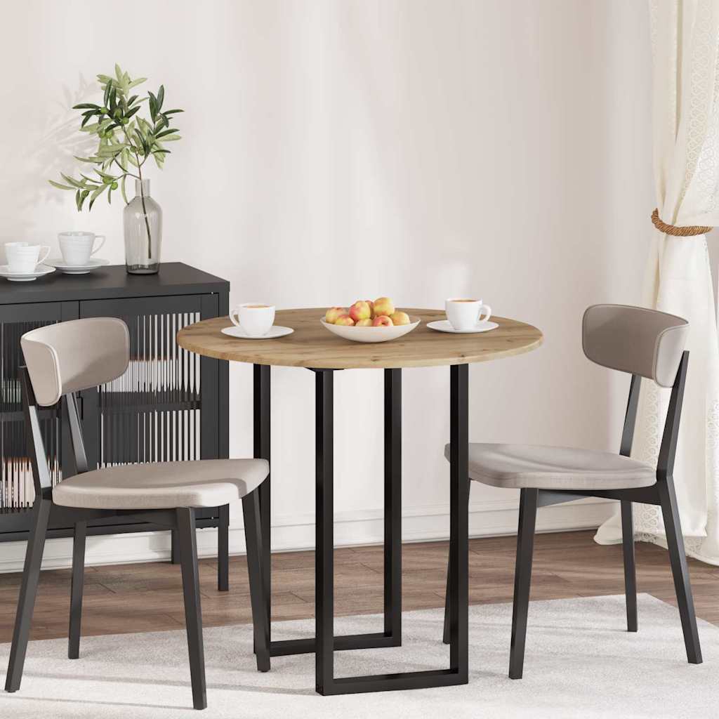 Tafelblad artisanaal eikenkleurig 80 x 80 x 1,5 cm Bewerkt hout is nu te koop bij PeponiXL, paradijselijk wonen!