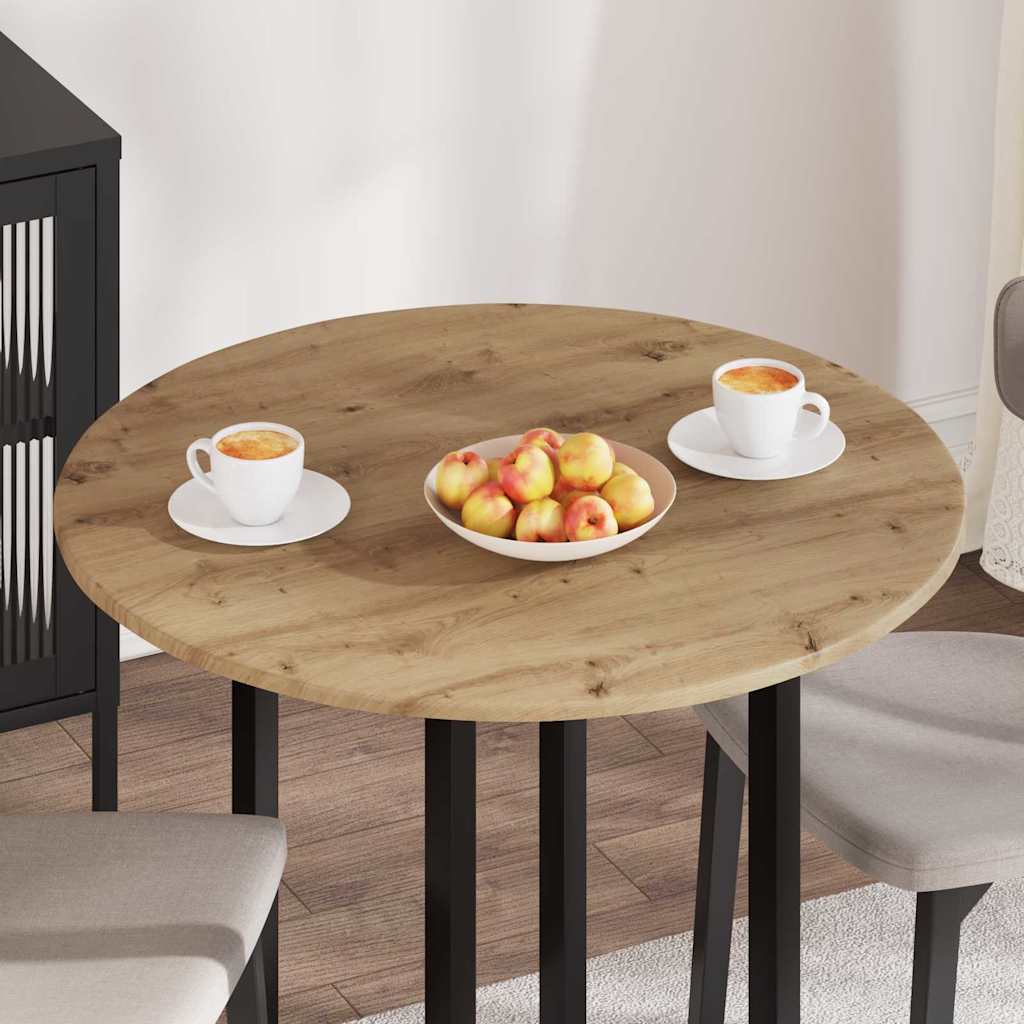 Tafelblad artisanaal eikenkleurig 80 x 80 x 1,5 cm Bewerkt hout is nu te koop bij PeponiXL, paradijselijk wonen!