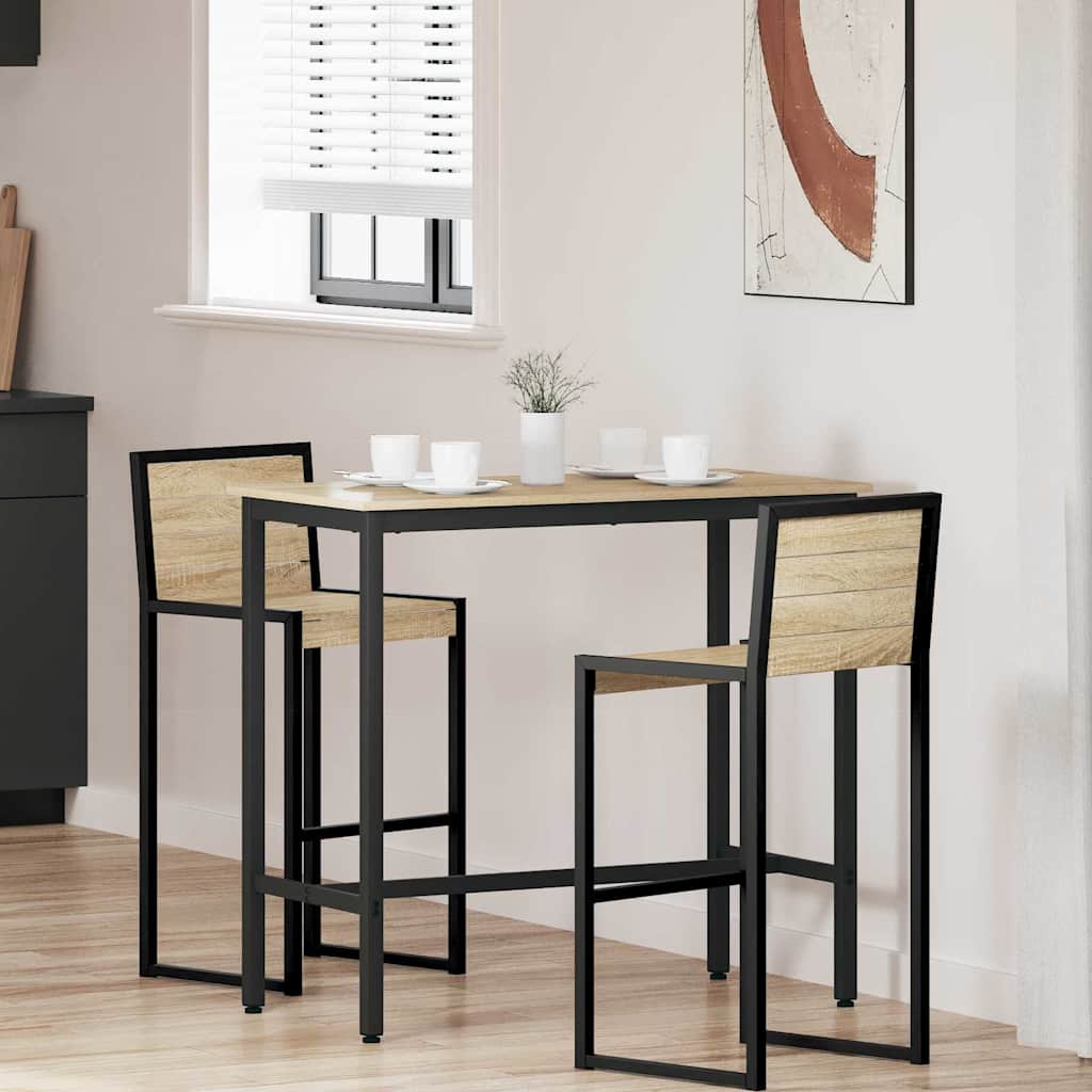 Tafel Sonoma Eiken 100 x 50 x 90,5 cm Engineered hout en staal is nu te koop bij PeponiXL, paradijselijk wonen!