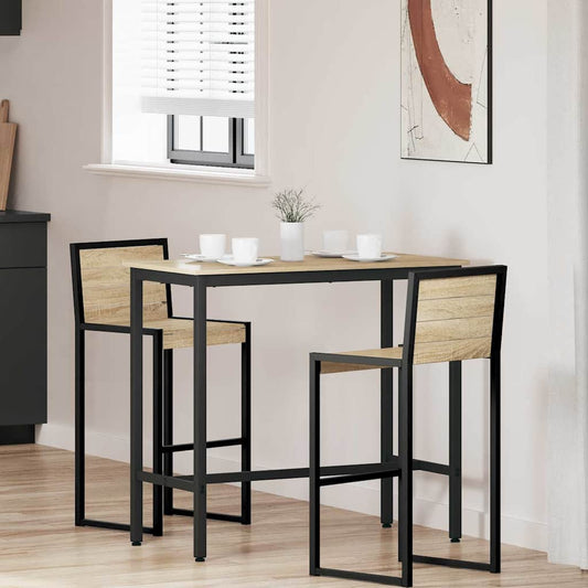 Tafel Sonoma Eiken 100 x 50 x 90,5 cm Engineered hout en staal is nu te koop bij PeponiXL, paradijselijk wonen!