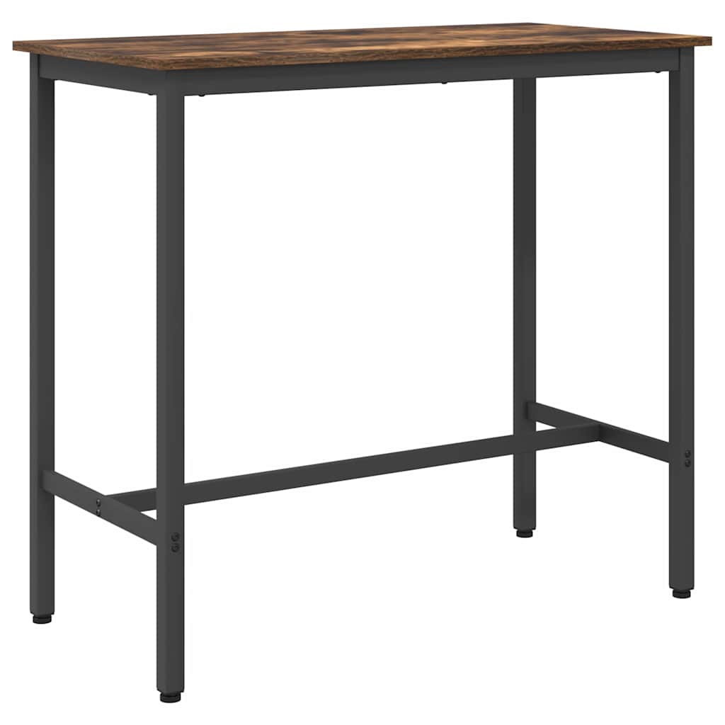 Tafel Gerookt eiken 100 x 50 x 90,5 cm Engineered hout en staal is nu te koop bij PeponiXL, paradijselijk wonen!
