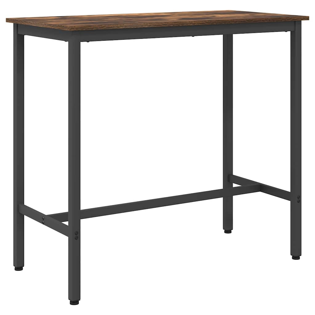 Tafel Gerookt eiken 100 x 50 x 90,5 cm Engineered hout en staal is nu te koop bij PeponiXL, paradijselijk wonen!