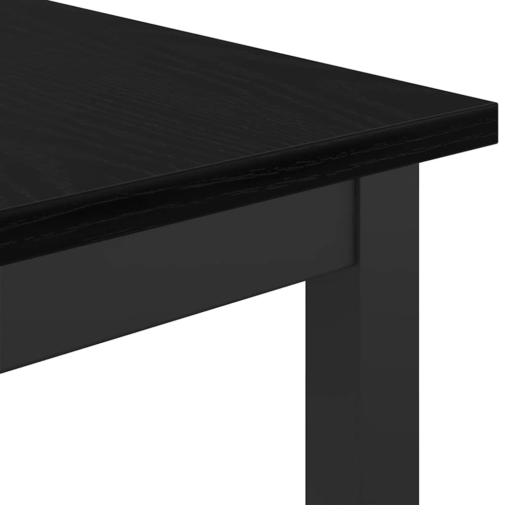 Tafel Zwart Eiken 100 x 40 x 100,5 cm Engineered hout en staal is nu te koop bij PeponiXL, paradijselijk wonen!