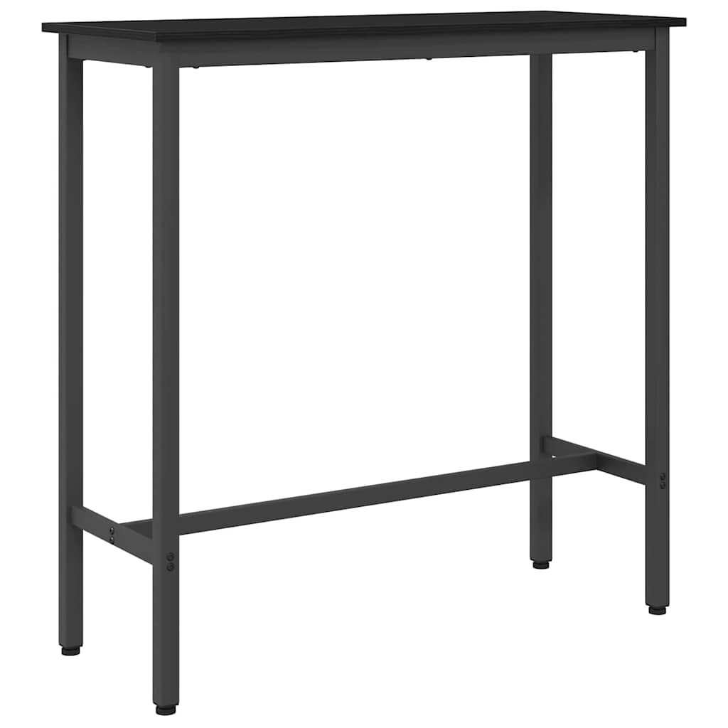 Tafel Zwart Eiken 100 x 40 x 100,5 cm Engineered hout en staal is nu te koop bij PeponiXL, paradijselijk wonen!