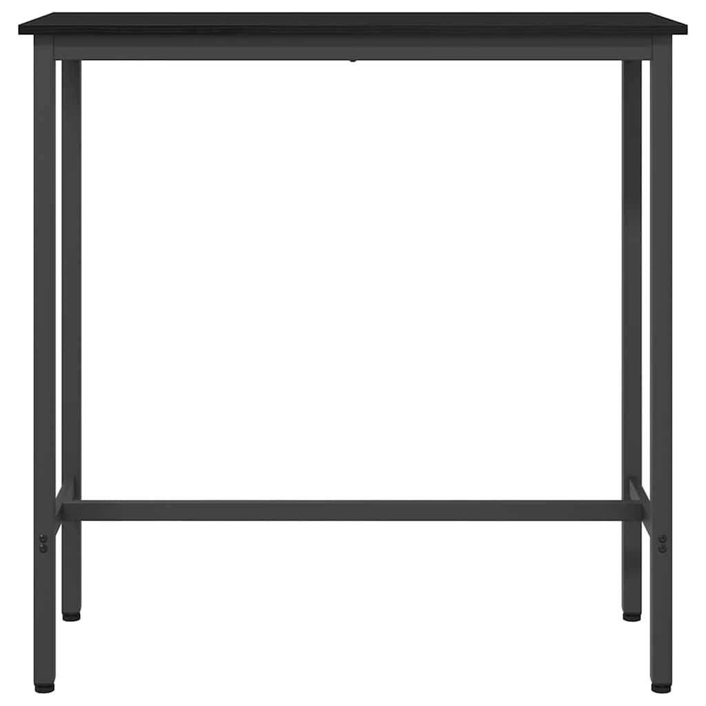 Tafel Zwart Eiken 100 x 40 x 100,5 cm Engineered hout en staal is nu te koop bij PeponiXL, paradijselijk wonen!