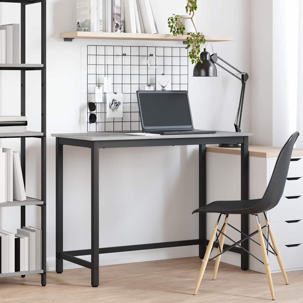 Tafel Grijs Sonoma 80 x 50 x 76,5 cm Engineered hout en staal is nu te koop bij PeponiXL, paradijselijk wonen!
