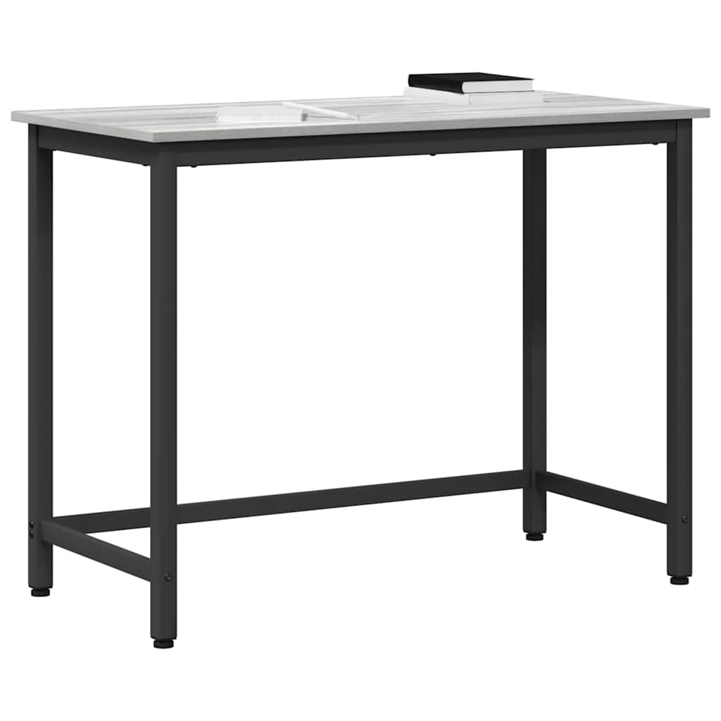Tafel Grijs Sonoma 80 x 50 x 76,5 cm Engineered hout en staal is nu te koop bij PeponiXL, paradijselijk wonen!