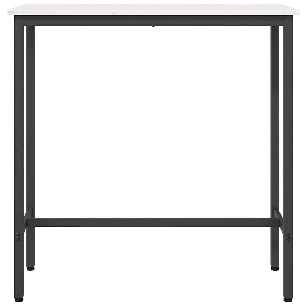 Tafel Wit 100 x 40 x 101 cm Engineered hout en staal is nu te koop bij PeponiXL, paradijselijk wonen!