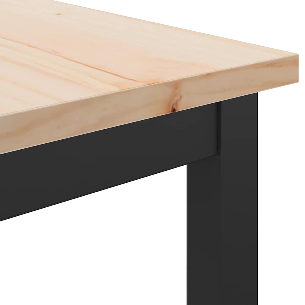 Tafel Naturel 100 x 50 x 77 cm Engineered hout en staal is nu te koop bij PeponiXL, paradijselijk wonen!
