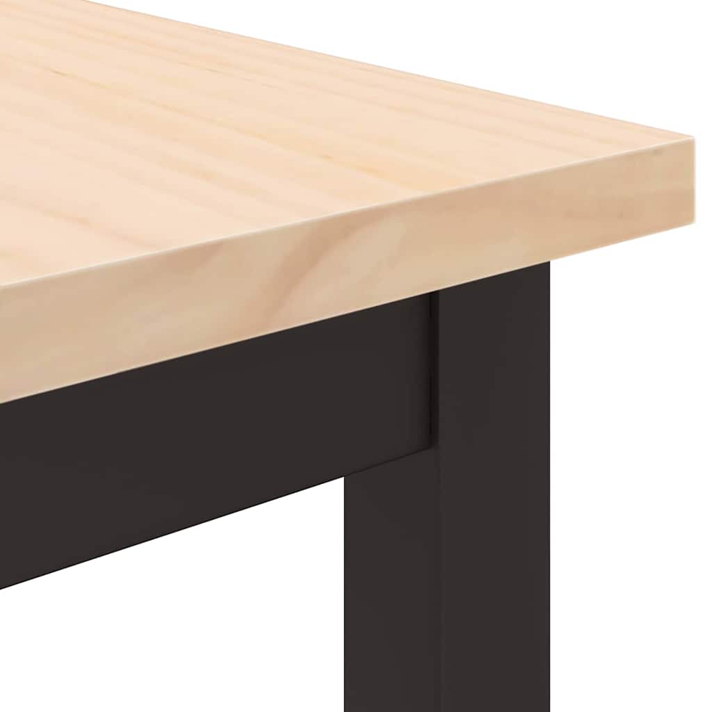 Tafel Naturel 100 x 50 x 77 cm Engineered hout en staal is nu te koop bij PeponiXL, paradijselijk wonen!