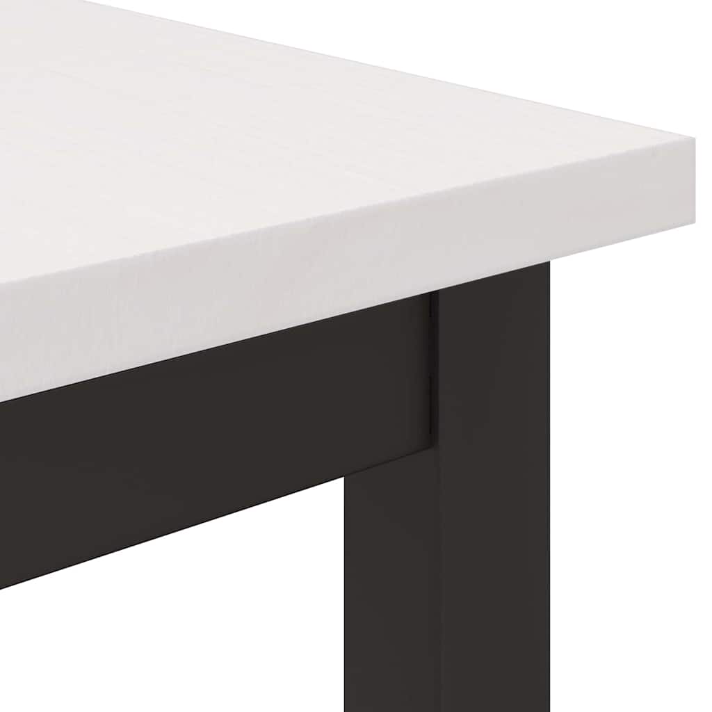 Tafel Wit 100 x 50 x 77 cm Engineered hout en staal is nu te koop bij PeponiXL, paradijselijk wonen!