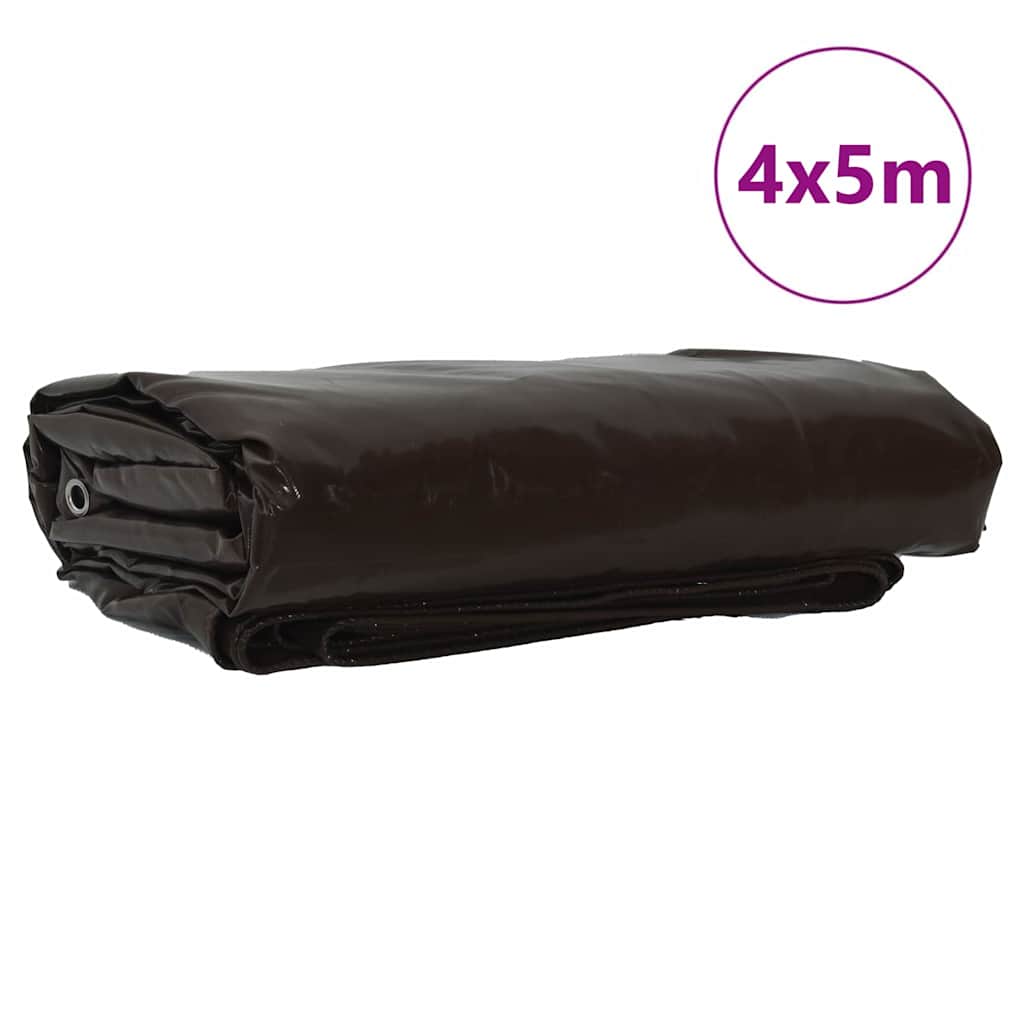 Zeil 650g / m² Bruin 4 x 5 m Canvas met PVC-coating is nu te koop bij PeponiXL, paradijselijk wonen!