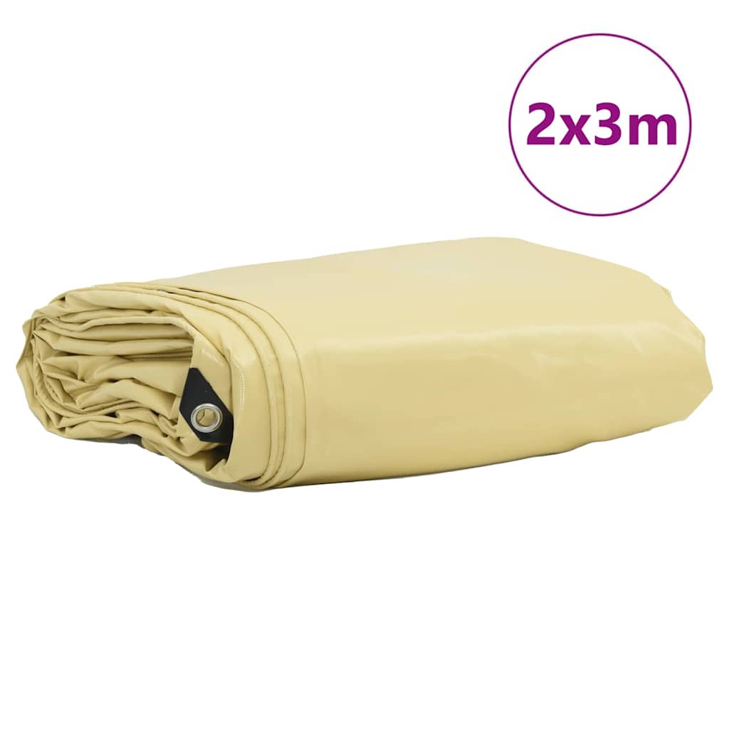Zeil 650g / m² Beige 2 x 3 m Canvas met PVC-coating is nu te koop bij PeponiXL, paradijselijk wonen!