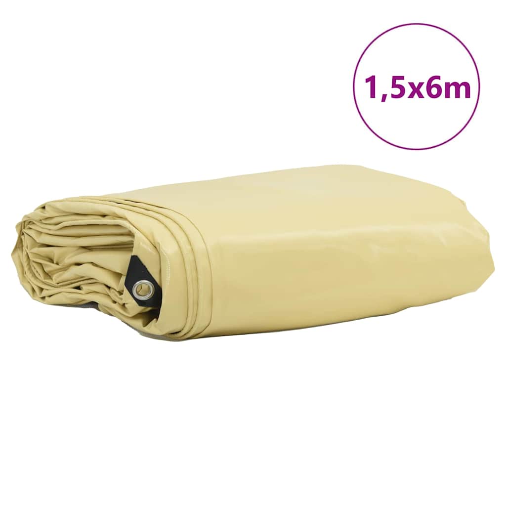 Zeil 650g / m² Beige 1,5 x 6 m Canvas met PVC-coating is nu te koop bij PeponiXL, paradijselijk wonen!