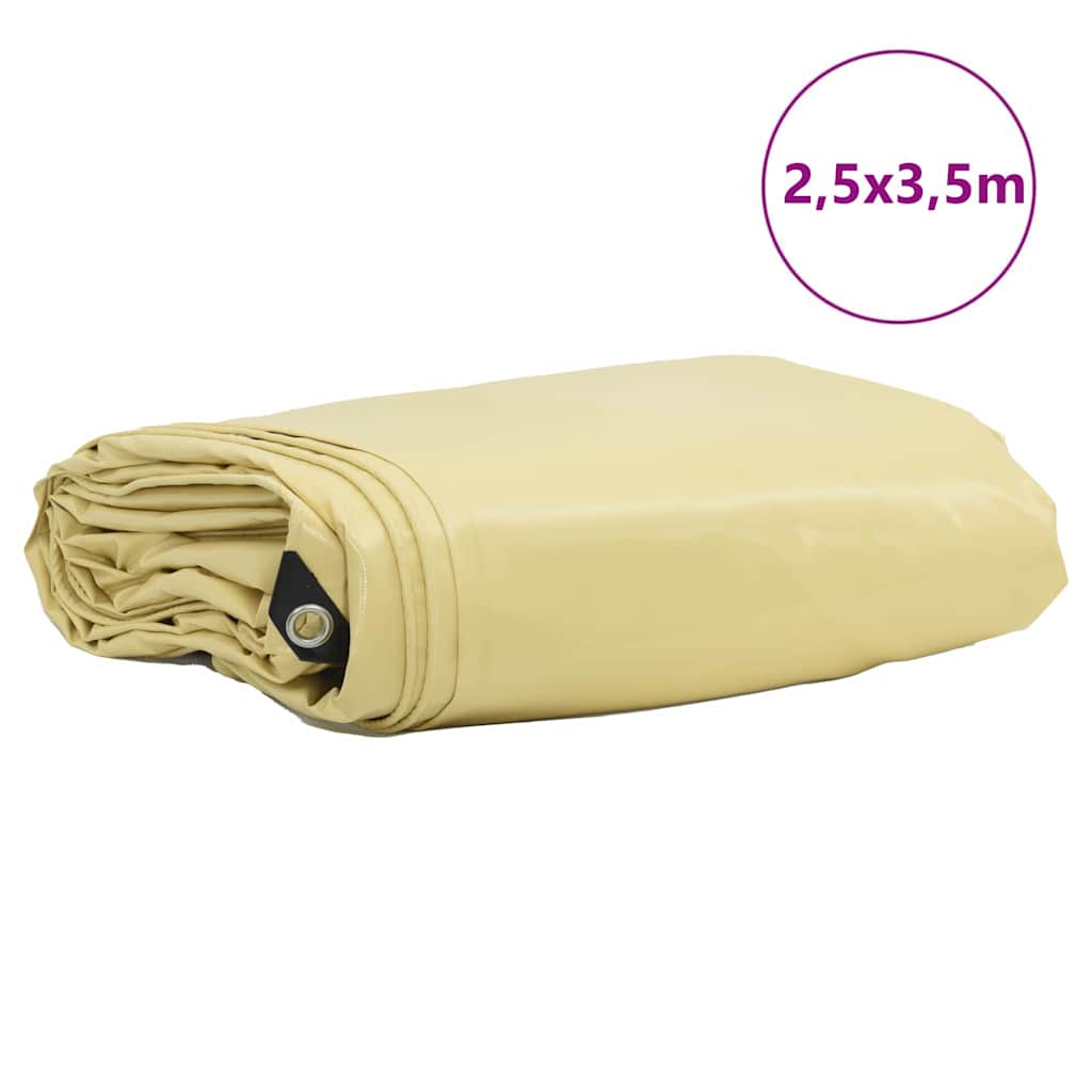 Zeil 650g / m² Beige 2,5 x 3,5 m Canvas met PVC-coating is nu te koop bij PeponiXL, paradijselijk wonen!