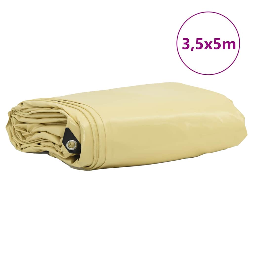 Zeil 650g / m² Beige 3,5 x 5 m Canvas met PVC-coating is nu te koop bij PeponiXL, paradijselijk wonen!