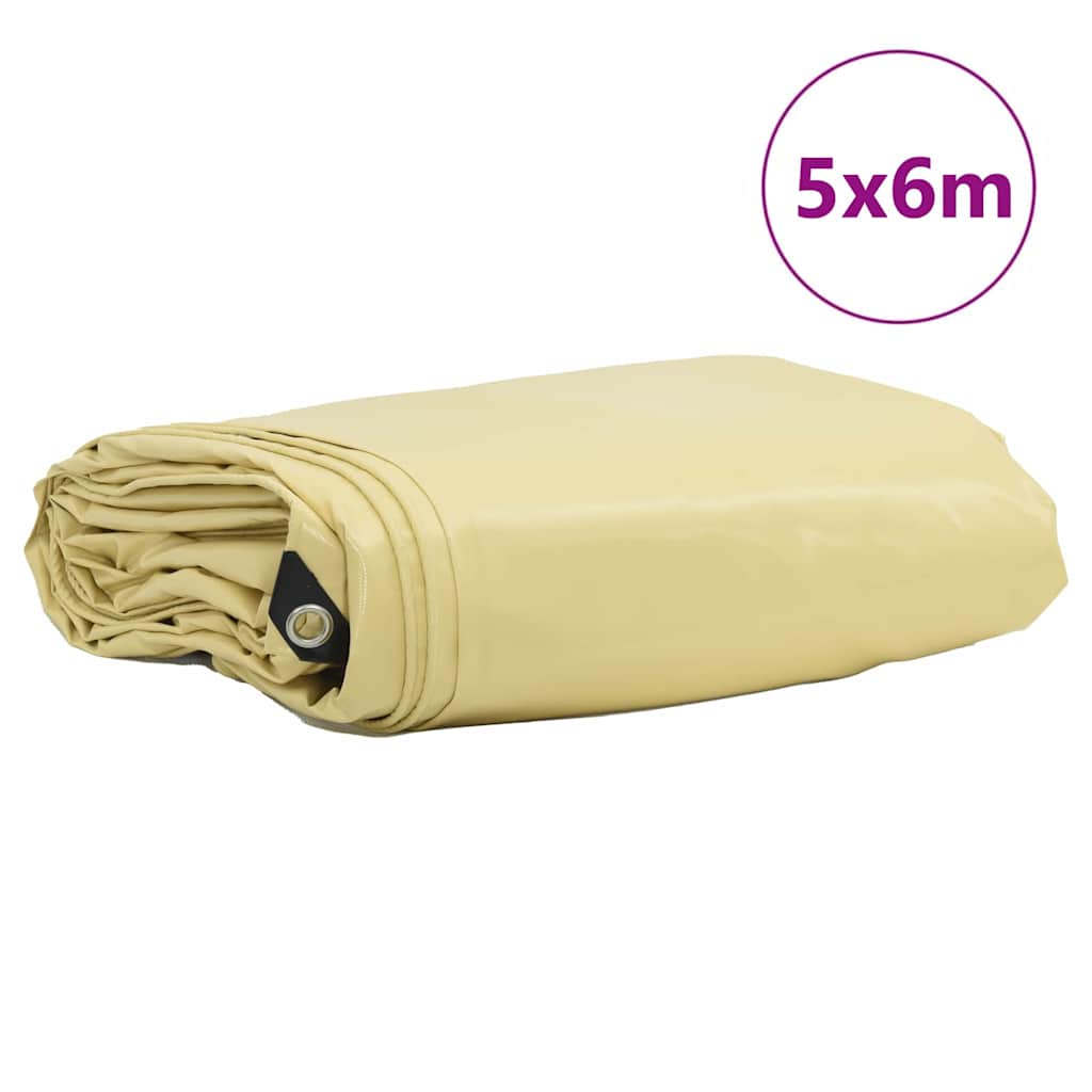 Zeil 650g / m² Beige 5 x 6 m Canvas met PVC-coating is nu te koop bij PeponiXL, paradijselijk wonen!