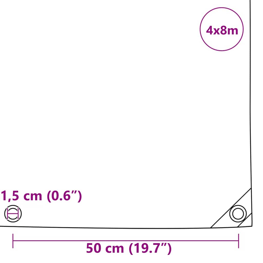Zeil 650g / m² Olijf Groen 4 x 8 m Canvas met PVC-coating is nu te koop bij PeponiXL, paradijselijk wonen!
