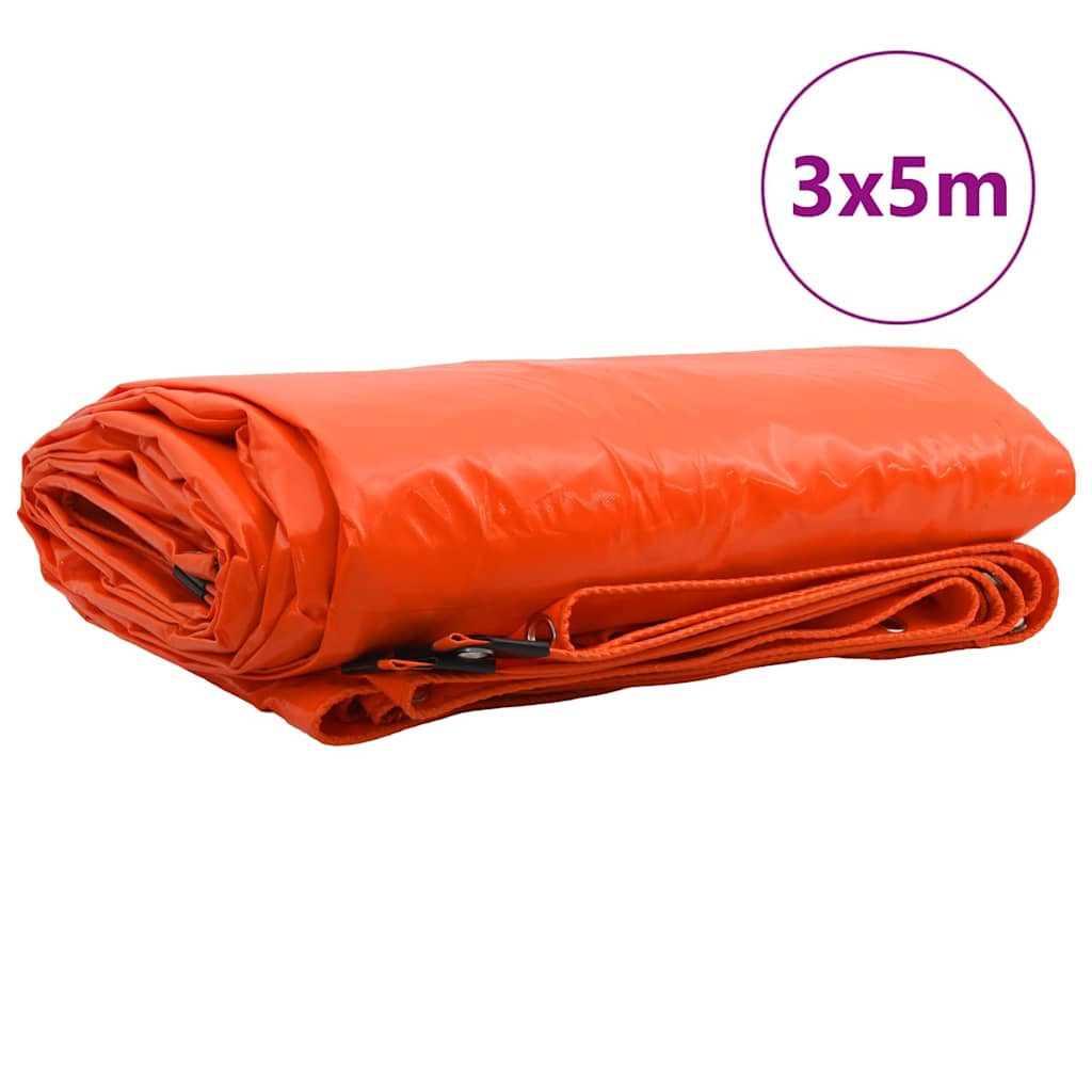 Zeil 650g / m² Oranje 3 x 5 m Canvas met PVC-coating is nu te koop bij PeponiXL, paradijselijk wonen!