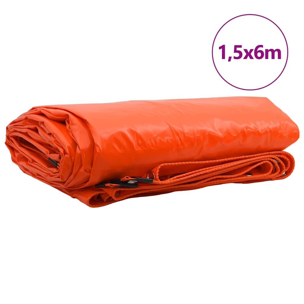 Zeil 650g / m² Oranje 1,5 x 6 m Canvas met PVC-coating is nu te koop bij PeponiXL, paradijselijk wonen!