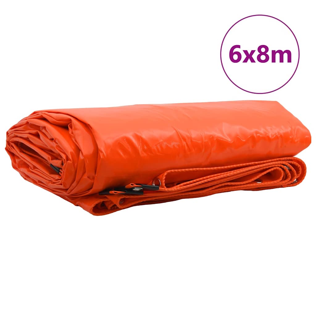 Zeil 650g / m² Oranje 6 x 8 m Canvas met PVC-coating is nu te koop bij PeponiXL, paradijselijk wonen!