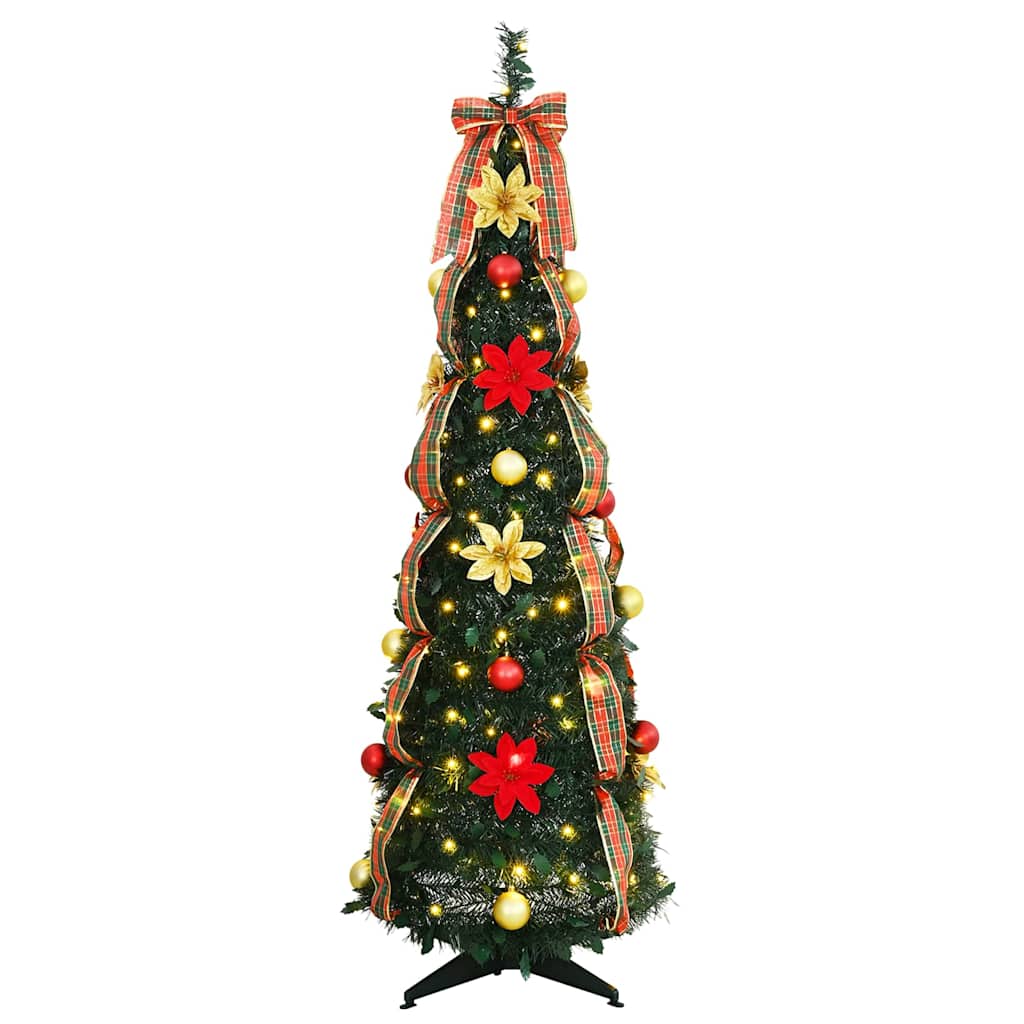 Kunstkerstboom met 100 LED met standaard Groen 155 cm PVC is nu te koop bij PeponiXL, paradijselijk wonen!