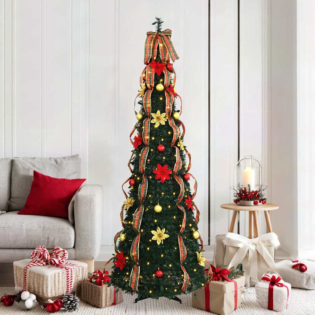 Kunstkerstboom met 150 LED met standaard Groen 185 cm PVC is nu te koop bij PeponiXL, paradijselijk wonen!
