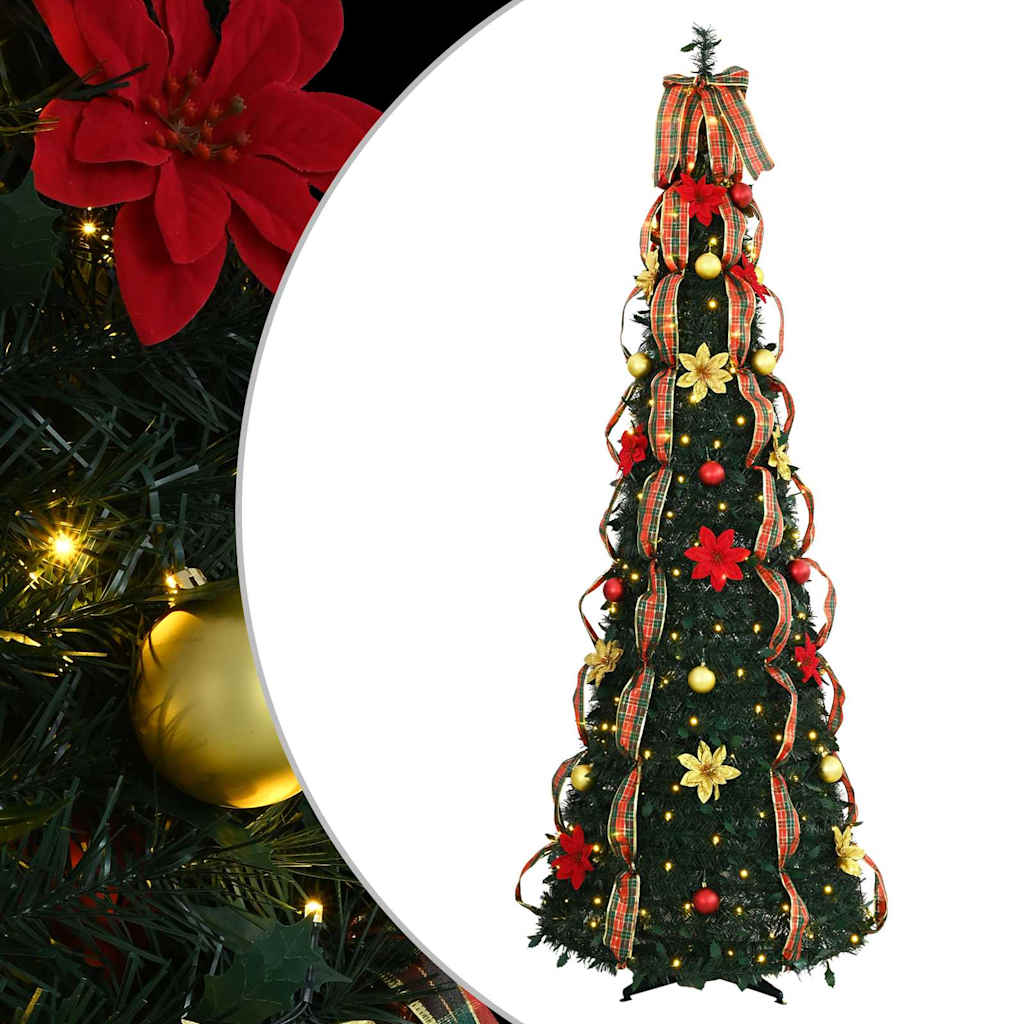 Kunstkerstboom met 150 LED met standaard Groen 185 cm PVC is nu te koop bij PeponiXL, paradijselijk wonen!