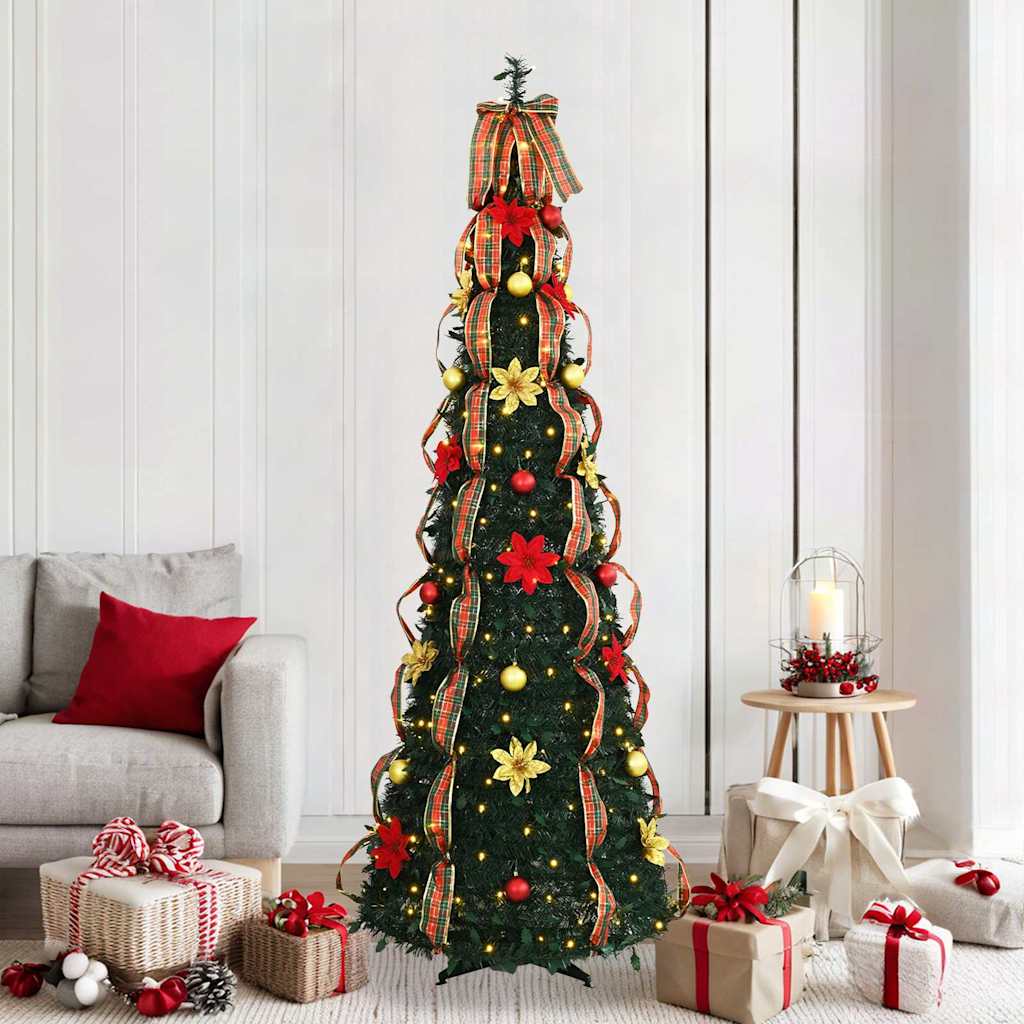 Kunstkerstboom met 200 LED met standaard Groen 215 cm PVC is nu te koop bij PeponiXL, paradijselijk wonen!