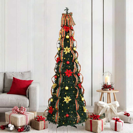 Kunstkerstboom met 200 LED met standaard Groen 215 cm PVC is nu te koop bij PeponiXL, paradijselijk wonen!