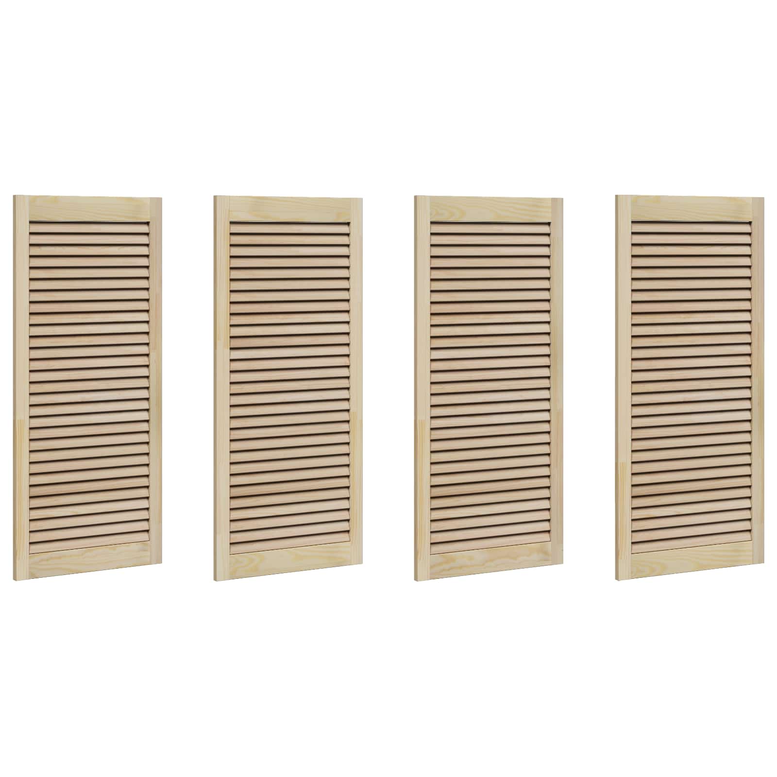 Kastdeur 4 pcs Naturel 49,5 x 2,1 x 110 cm Massief grenenhout is nu te koop bij PeponiXL, paradijselijk wonen!