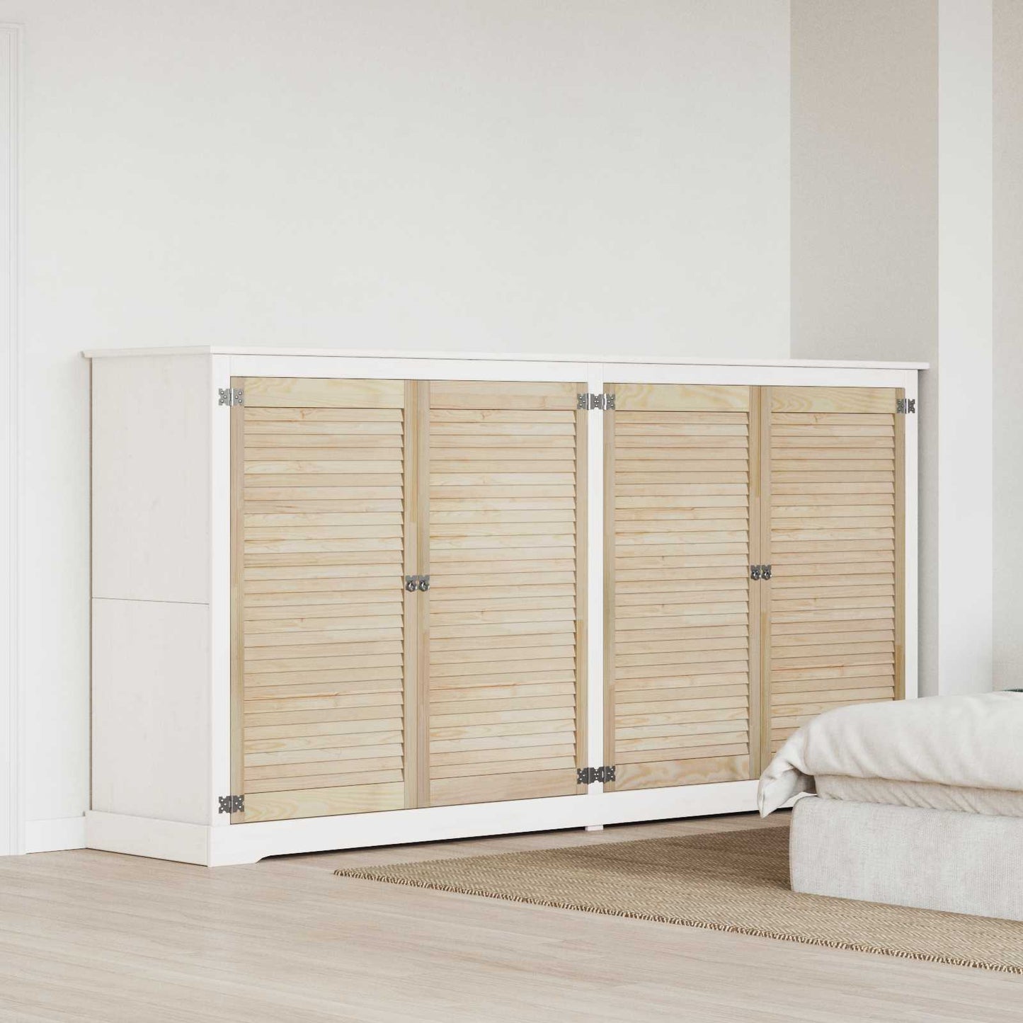 Kastdeur 4 pcs Naturel 110 x 2,1 x 59,5 cm Massief grenenhout is nu te koop bij PeponiXL, paradijselijk wonen!