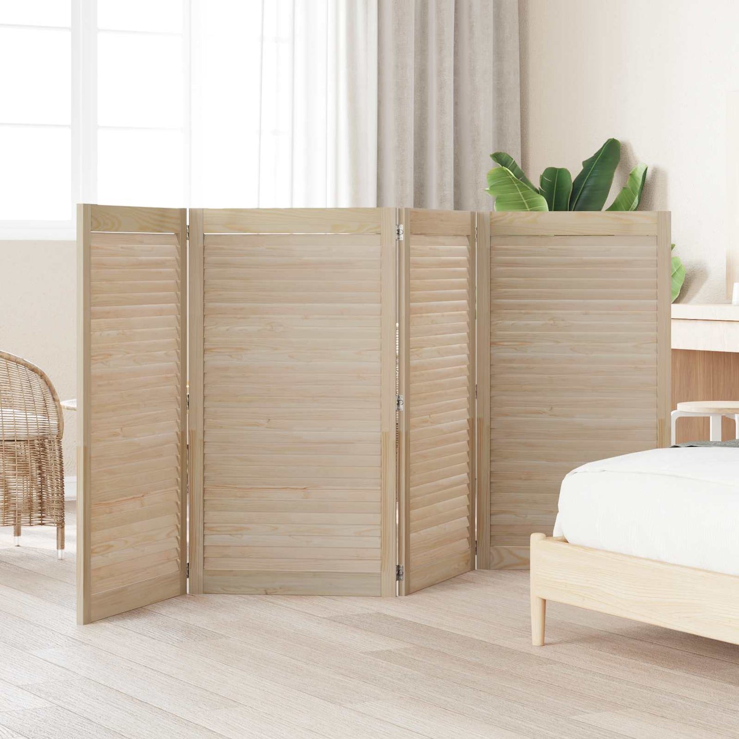 Kastdeur 4 pcs Naturel 110 x 2,1 x 59,5 cm Massief grenenhout is nu te koop bij PeponiXL, paradijselijk wonen!