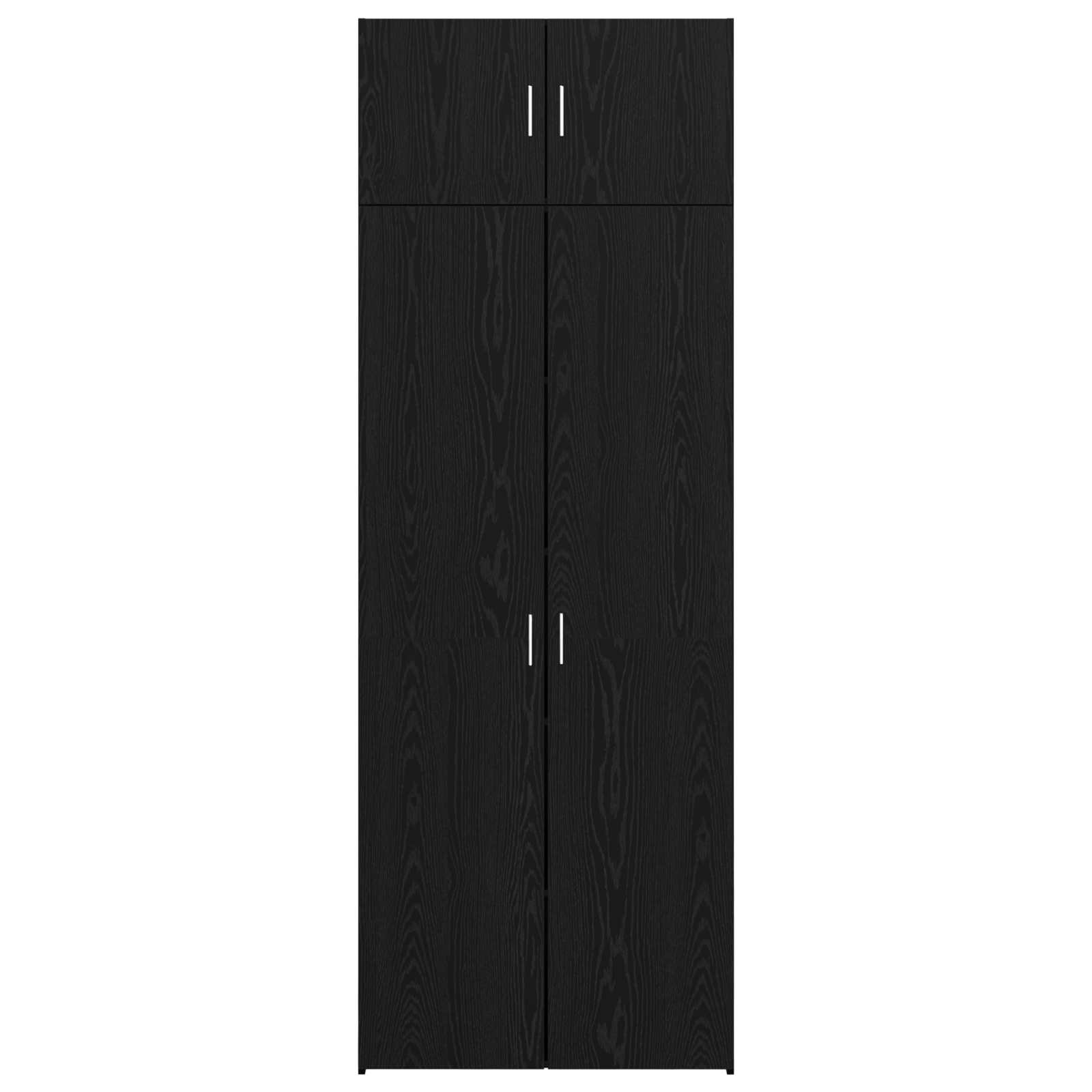 Opbergkast 3 pcs Zwart Eiken is nu te koop bij PeponiXL, paradijselijk wonen!