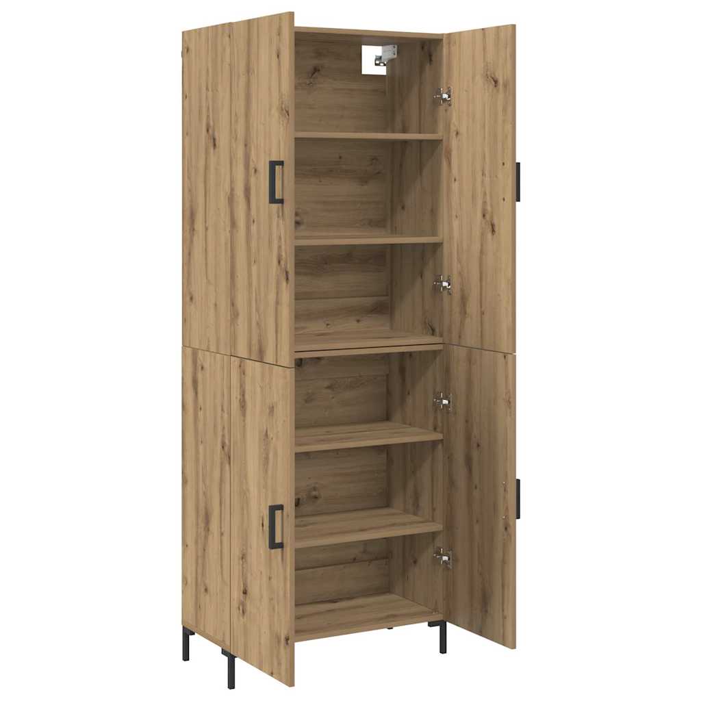 Highboard artisanaal eikenkleurig 69,5 x 34 x 180 cm is nu te koop bij PeponiXL, paradijselijk wonen!