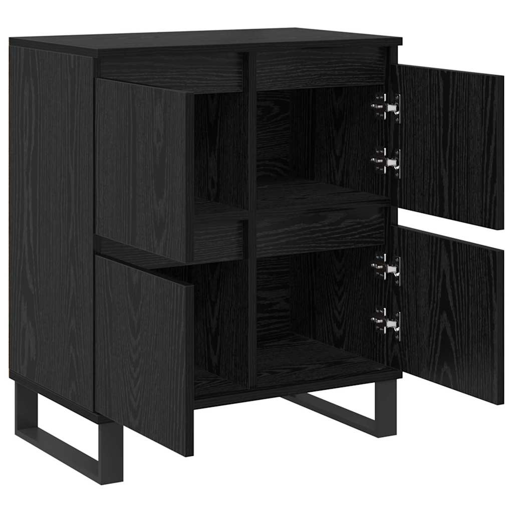 Dressoir 2 pcs Zwart Eiken 60 x 35 x 70 cm is nu te koop bij PeponiXL, paradijselijk wonen!