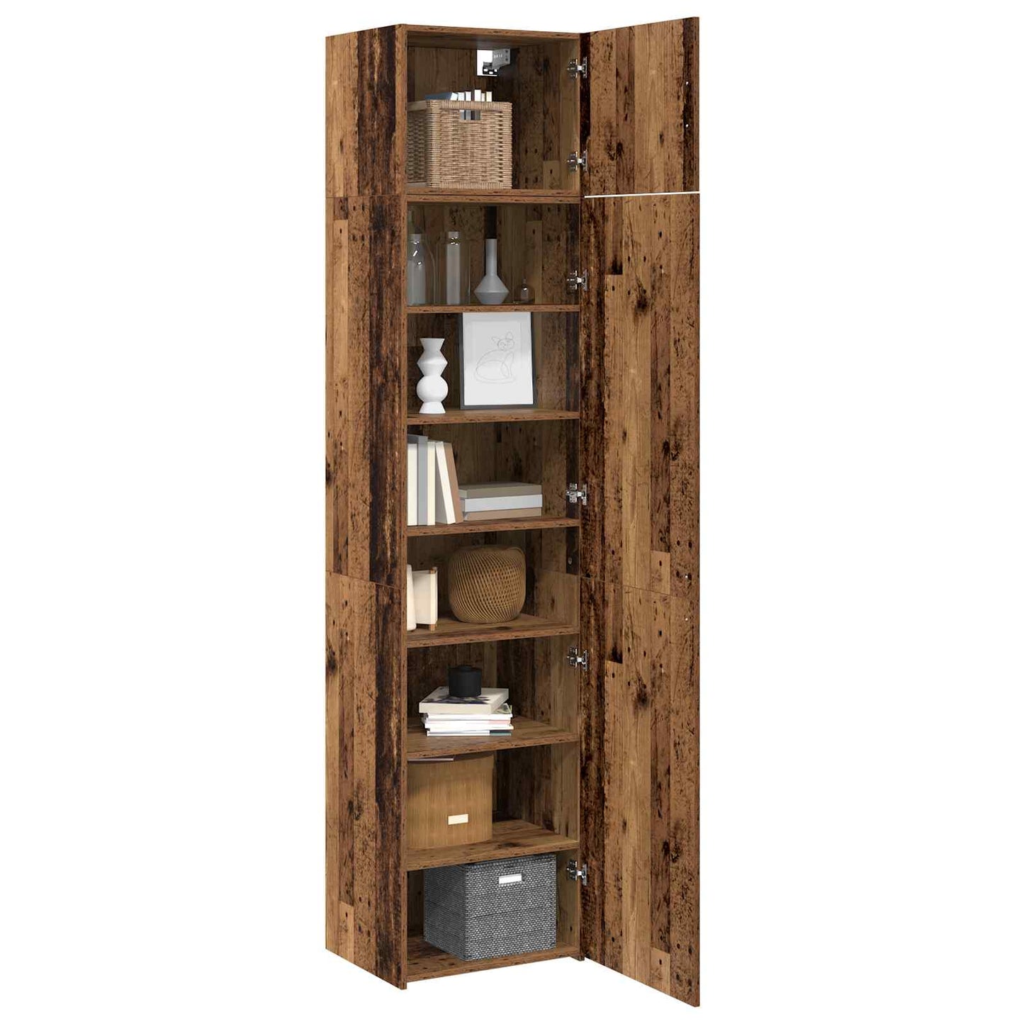 Dressoir 2 pcs Oudhout 50 x 41 x 225 cm is nu te koop bij PeponiXL, paradijselijk wonen!