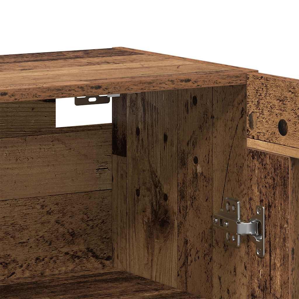 Wandgemonteerde Kasten 2 pcs Oud hout 69,5 x 34 x 90 cm is nu te koop bij PeponiXL, paradijselijk wonen!