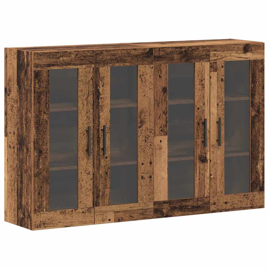 Wandgemonteerde Kasten 2 pcs Oud hout 69,5 x 34 x 90 cm is nu te koop bij PeponiXL, paradijselijk wonen!