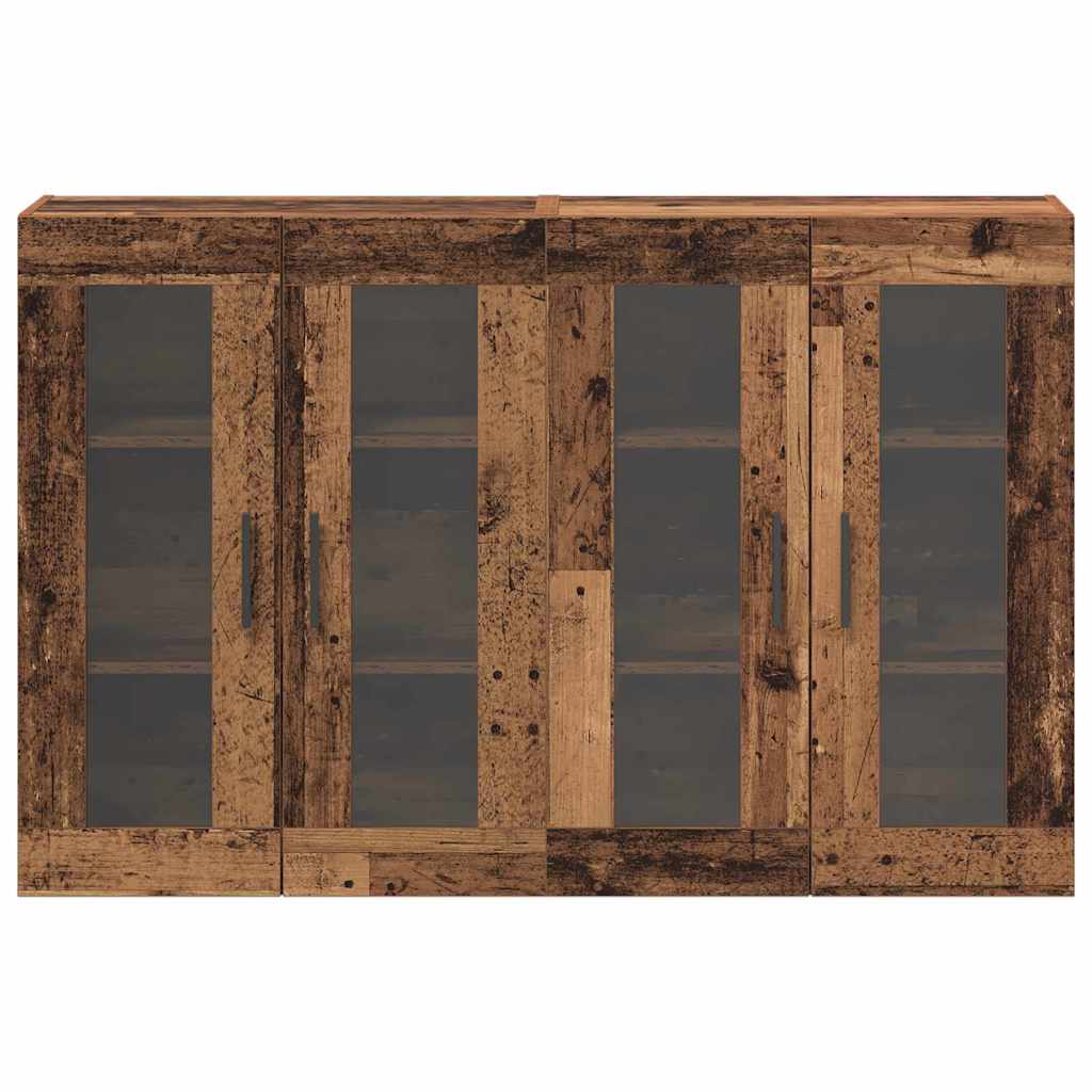 Wandgemonteerde Kasten 2 pcs Oud hout 69,5 x 34 x 90 cm is nu te koop bij PeponiXL, paradijselijk wonen!