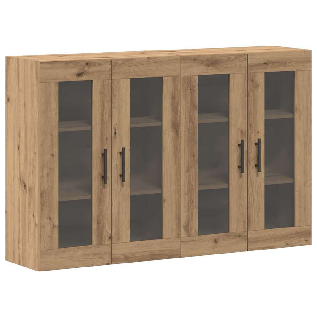 Wandgemonteerde Kasten 2 pcs Artisan eik en Zwart is nu te koop bij PeponiXL, paradijselijk wonen!