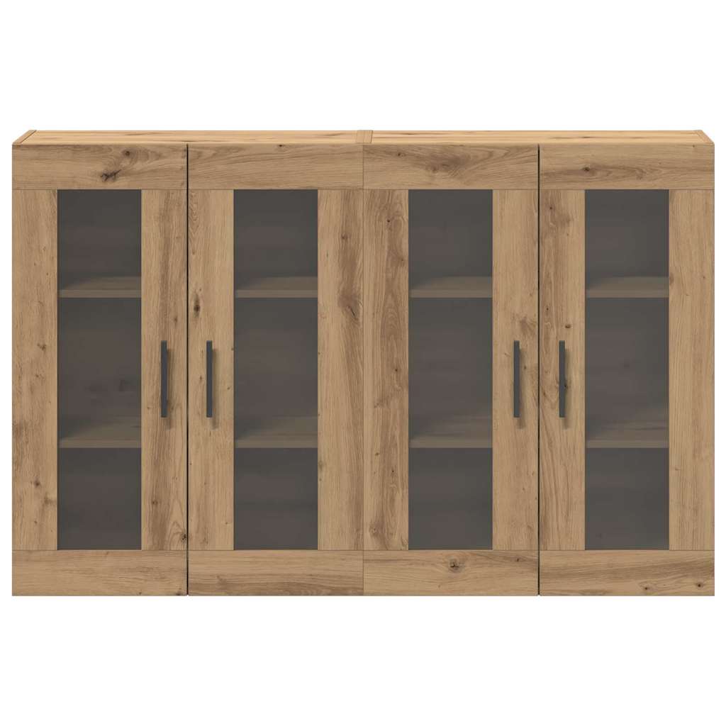 Wandgemonteerde Kasten 2 pcs Artisan eik en Zwart is nu te koop bij PeponiXL, paradijselijk wonen!
