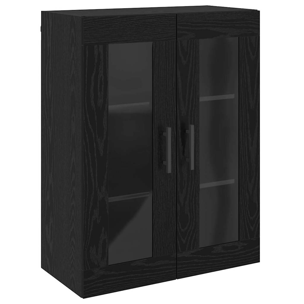 Wandgemonteerde Kasten 2 pcs Zwart eiken 69,5 x 34 x 90 cm is nu te koop bij PeponiXL, paradijselijk wonen!