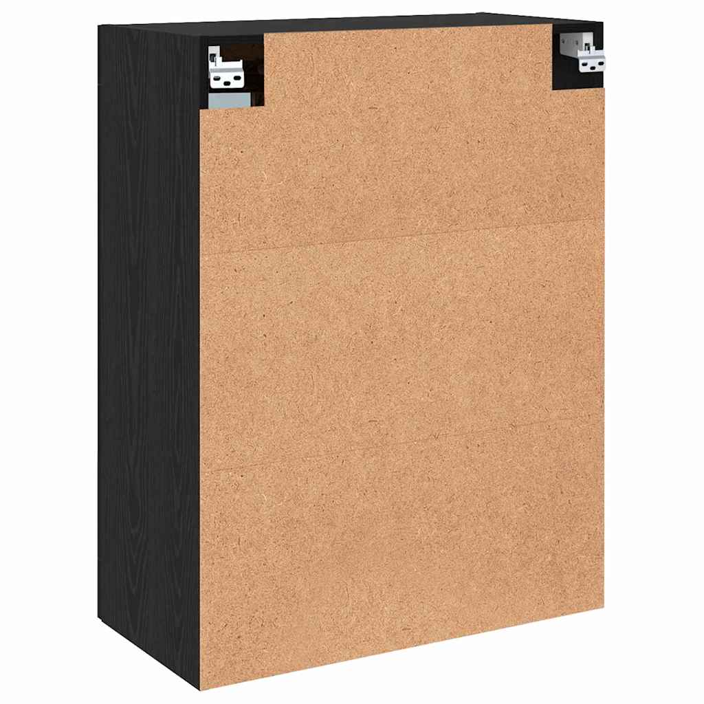 Wandgemonteerde Kasten 2 pcs Zwart eiken 69,5 x 34 x 90 cm is nu te koop bij PeponiXL, paradijselijk wonen!